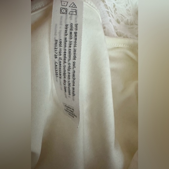 Aeropostale White Floral Lace Sleeveless Skater Dress Women’s Size M Medium - Picture 6 of 7